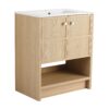 Modern 30" Freestanding Bathroom Vanity With Ceramic Sink And 2 Soft Closing Doors - Oak - Image 11