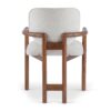 Dining Chairs (Set of 2) Upholstered Arm Chairs, Rubber Wood Accent Chairs Fabric Seating, 300 Lbs Weight Capacity - Beige - Image 11