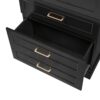 Bathroom Cabinet With 3 Drawers, Adjustable Shelf, Panels, Steel Handles, Soft Close Doors - Black - Image 18