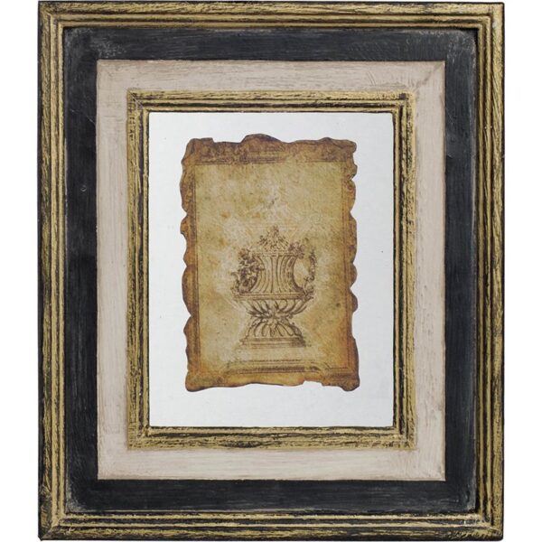 Lucian - Framed Antiqued Sculpture Print - Multicolor