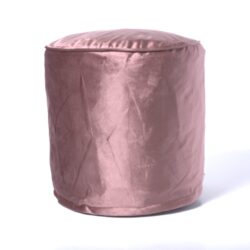 Shimon - Cylinder Pouf Ottoman Floor Cushion - Blush Pink