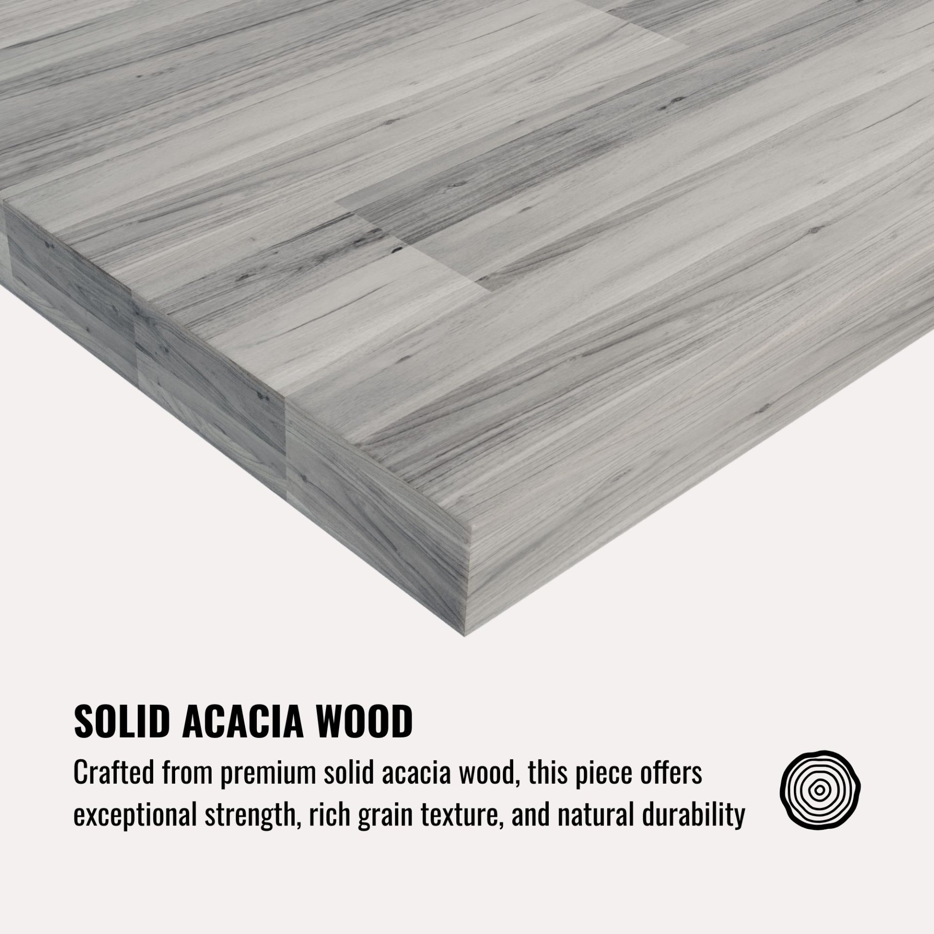 Acacia Wood Garment Rack With Shelves, 2 Wicker Drawers, 4 Hooks, Heavy Duty Closet Organizer - Light Gray - Image 6