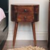 Mini Rounded Nightstand - Chestnut - Image 11