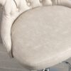 Swivel Barstools Adjusatble Seat Height From 25-33", Modern Upholstered Chrome Base Bar Stools With Backs Comfortable Tufted For Home Pub And Kitchen Island - Beige - Image 12