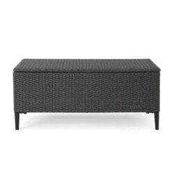 Rupert - Storage Unit Resin Wicker Outdoor Storage - Gray