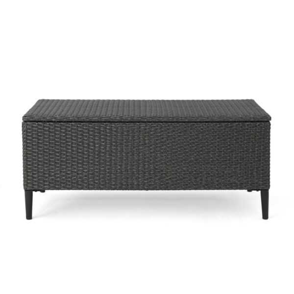 Rupert - Storage Unit Resin Wicker Outdoor Storage - Gray