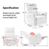 29.92" 270 Power Swivel Rocker Recliner Chair, Electric Glider Reclining Sofa With USB Ports, Power Swivel Glider, Rocking Chair Nursery Recliners For Living Room Bedroom - Brown - Image 2
