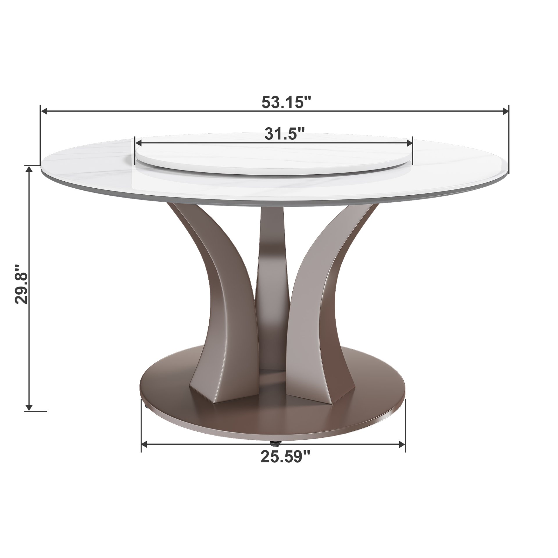 Table With Rotating Tray Scratch & Heat For Kitchen & Restaurant(Table Only - White - Image 3