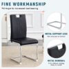 (Set of 4) Material Bow Shaped Chairs Perfectly Integrated Into Industrial And Modern Home Design - Black - Image 9