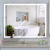 LED Bathroom Vanity Mirror, Wall Mounted Adjustable White / Warm / Natural Lights Anti-Fog Touch Switch With Memory Modern Smart Large Bathroom Mirrors - Silver - Image 8