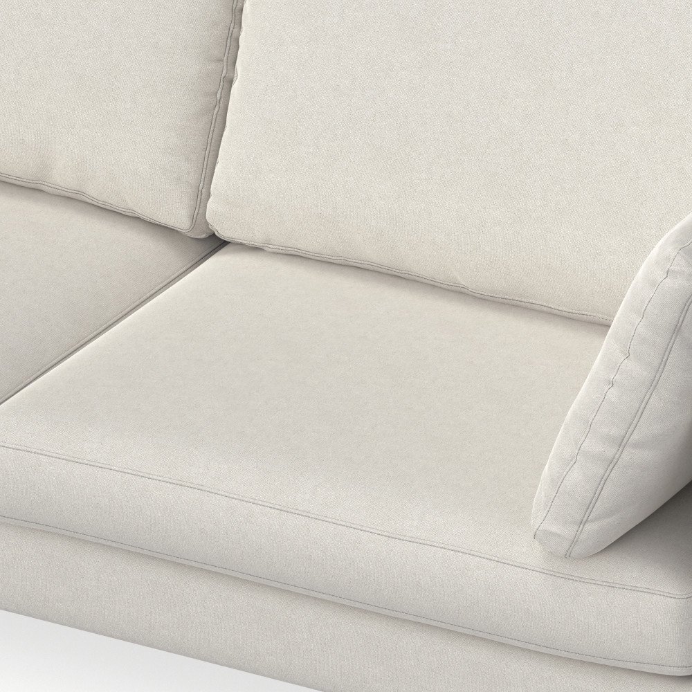Ava - Mid Century Sofa With Ottoman Set - Cream - Image 16