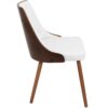 Gianna - Mid-Century Modern Dining / Chair - Walnut / White - Image 3