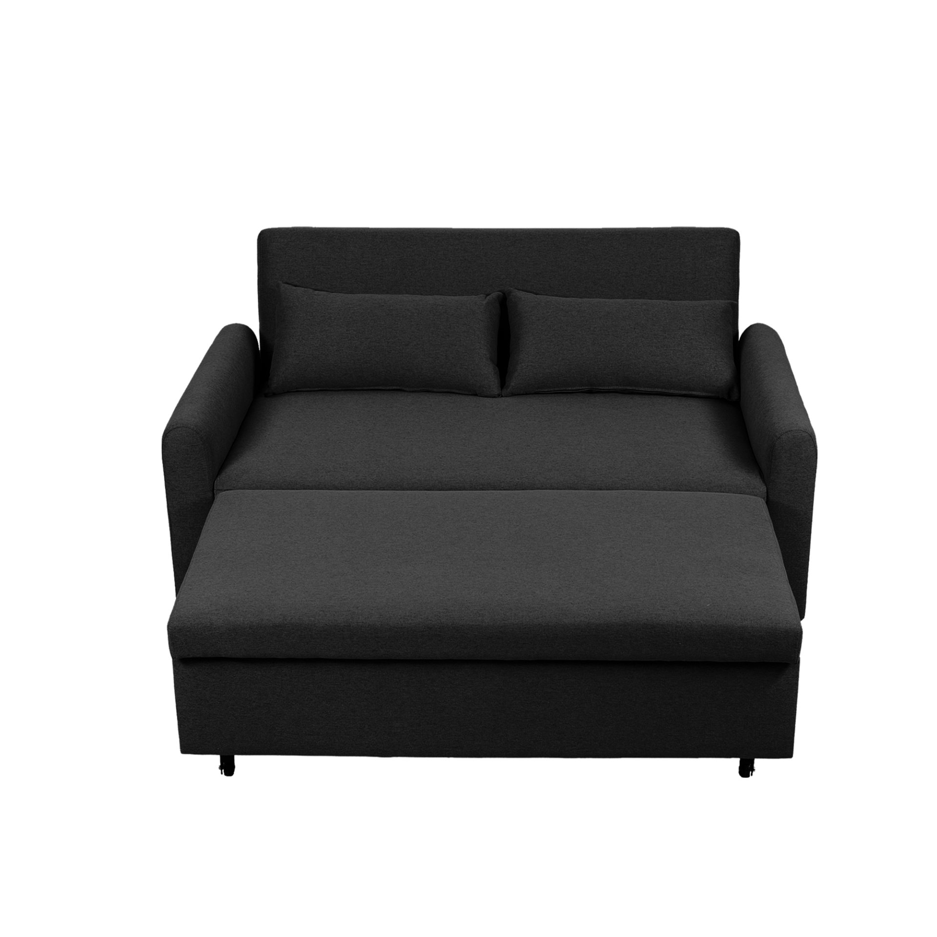 Balus - 2 In 1 Convertible Sofa Bed & Storage And Adjustable Backrest - Black - Image 8