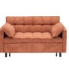 Folding Sofa Bed, Adjustable Back, Access Sofa, Recliner, Single Bed - Orange - Image 11