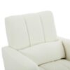 Accent Rocking Chair With Pillow, Spacious & Comfortable Seating For Living Room Or Bedroom - Cream White - Image 8