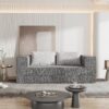 Convertible Couch Bed With 2 Pillows, 3 Seat Folding Floor Couch & King Size Bed Mattress, Diy Combination - Gray - Image 7