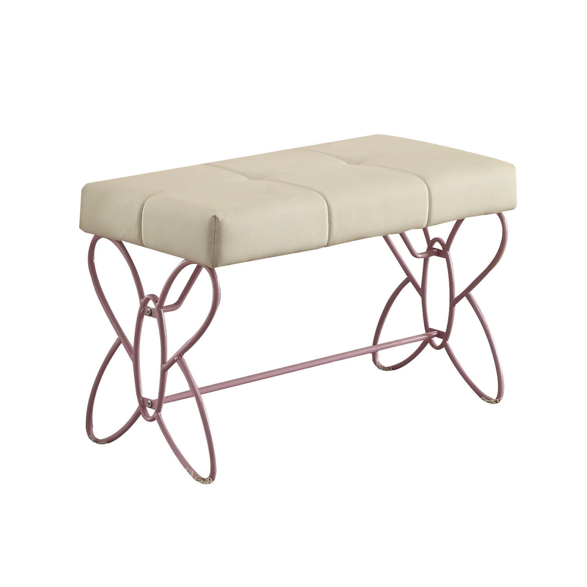 Priya II - Synthetic Leather Purple Bench - Purple / White - Image 3