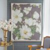 Large Botanical Wall Art Prints, Home Decor For Living Room Dining Room Bedroom Hallway - White / Gray - Image 3