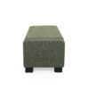 Textured Fabric Ottoman Bench With Hinged Lid - Blackish Green - Image 10