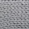 Charming Acrylic Throw Blanket With Knitted Design - Silver - Image 7