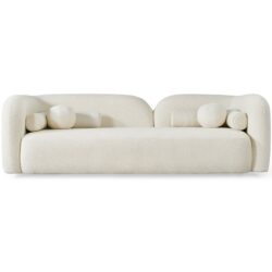 Donna - Japandi Style Boucle Sofa - Cream / Ivory