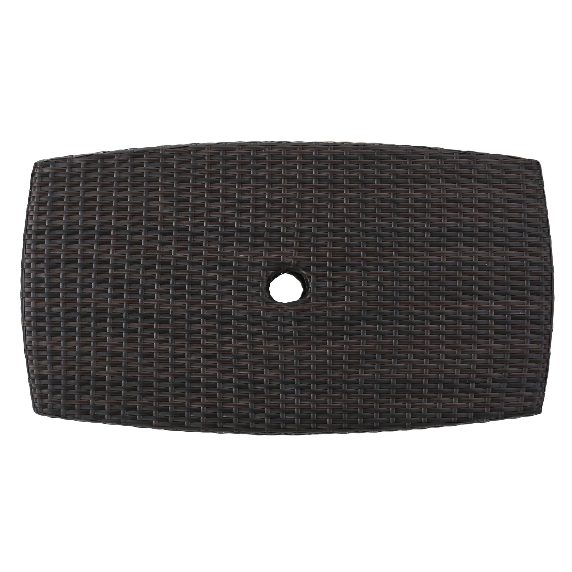 Berkeley - Chaise Lounge Side Table Outdoor Polyethylene Wicker - Brown Multi - Image 10