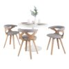 Dakota Gardenia - 4 Piece Contemporary Dining Set - Whitewashed / Gray - Image 2