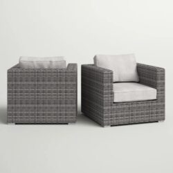 Comfortable Patio Chair With Cushions - Gray Mix