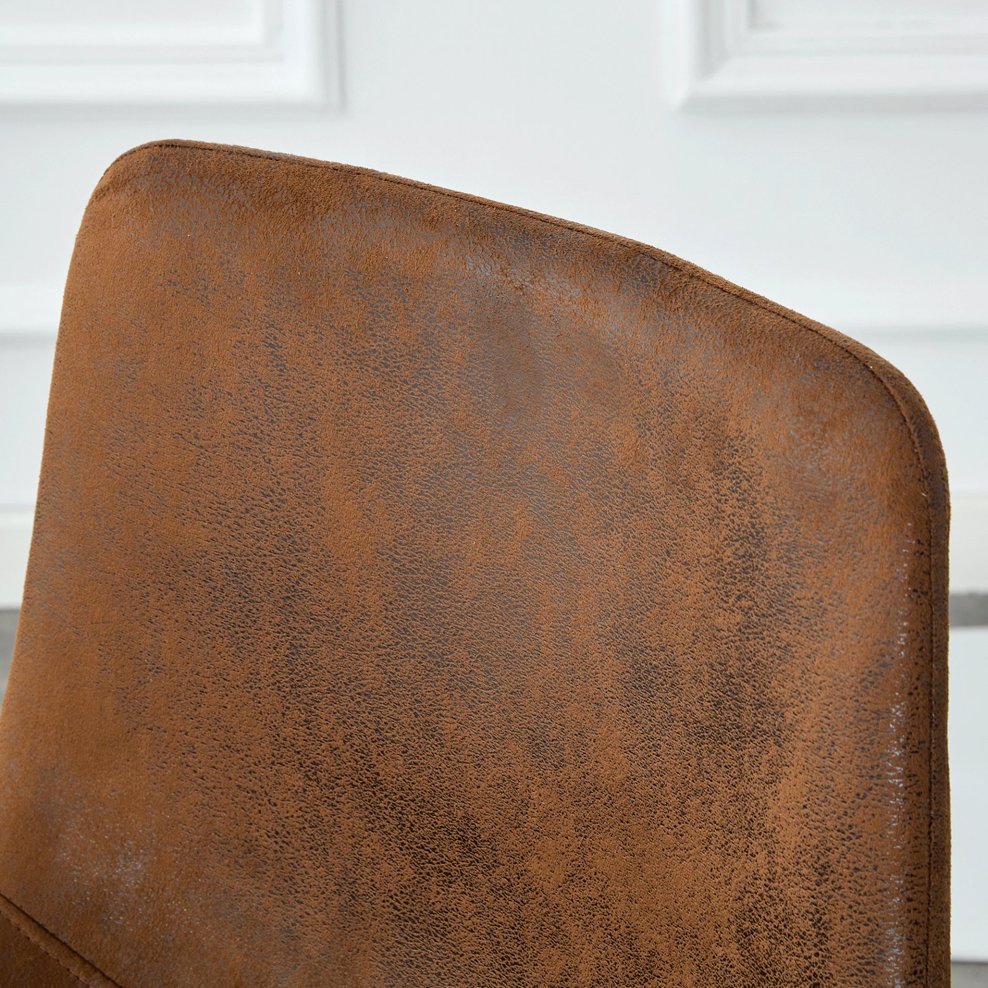 (Set of 2) Retro Bar Chairs, Comfortable Stools Suitable For Industrial And Vintage Style Settings - Brown - Image 16