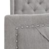 Marcella - Queen Upholstered Shelter Headboard Bed Set - Silver Gray - Image 5