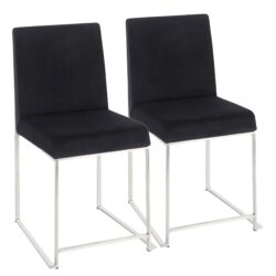 Fuji - High Back Dining Chair (Set of 2) - Black