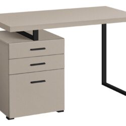 Computer Desk For Home Office, Laptop, Left Right Set - Up, Storage Drawers - Taupe