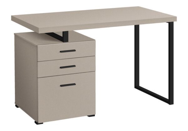 Computer Desk For Home Office, Laptop, Left Right Set - Up, Storage Drawers - Taupe