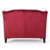 Nurturing - Upholstered Loveseat With Wing Back And Diamond Tufting - Wine Red - Image 8