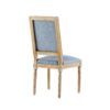 French Country Dining Chairs (Set of 2) Elegant Cane Backrest & Upholstered Seats With Fluted Legs And Weathered - Slate Blue - Image 8