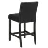 Contemporary 5 Piece Counter Height Dining Set With Faux Marble Table And Upholstered Chairs - Black - Image 6