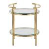 Rhonda - Contemporary / Glam Side Table - Gold / Clear - Image 5