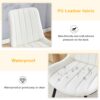 Modern Style Extended Seat Cushion Dining Chair Set, Splicing 4 Pieces - White / Black - Image 7