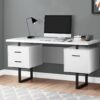 Computer Desk For Home Office, Laptop, Left, Right Set - Up & Storage Drawers - White - Image 10