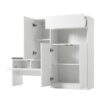 Elegant 2 In 1 Shoe Cabinets With Soft Cushion Versatile Shoe Rack Organizer With Adjustable Shelves For Hallway, Living Room - White - Image 11