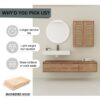 Modern Wall Mounted Bathroom Vanity With Resin Sink And 2 Side Cabinet, Imitative , Construction - Imitative Oak - Image 4
