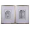 Fake Pencil Architectual Wall Art, Wall Decor Accent (Set of 2) - Silver - Image 2