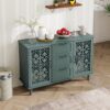 2 Door 3 Drawer Cabinet, American Furniture, Suitable For Bedroom, Living Room, Study - Dark Green - Image 5