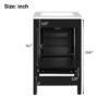20" Bathroom Vanity With Sink, Soft Close Drawers, Door Organizer, Divider Drawer, Adjustable Foot Pads - Black - Image 11