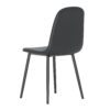 Modern Minimalist Dining Chair Set 4 Chairs, Upholstered Side Chairs With Metal Legs - Black - Image 11