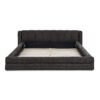 Modern Style Queen Size Upholstered Bed Frame With Headboard Thick Dark - Dark Gray - Image 8