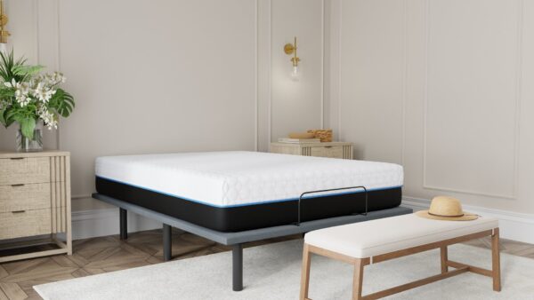 Copper Lux - 12" Full Soft Memory Foam Mattress With Phase Change Cooling Fabric - White / Gray