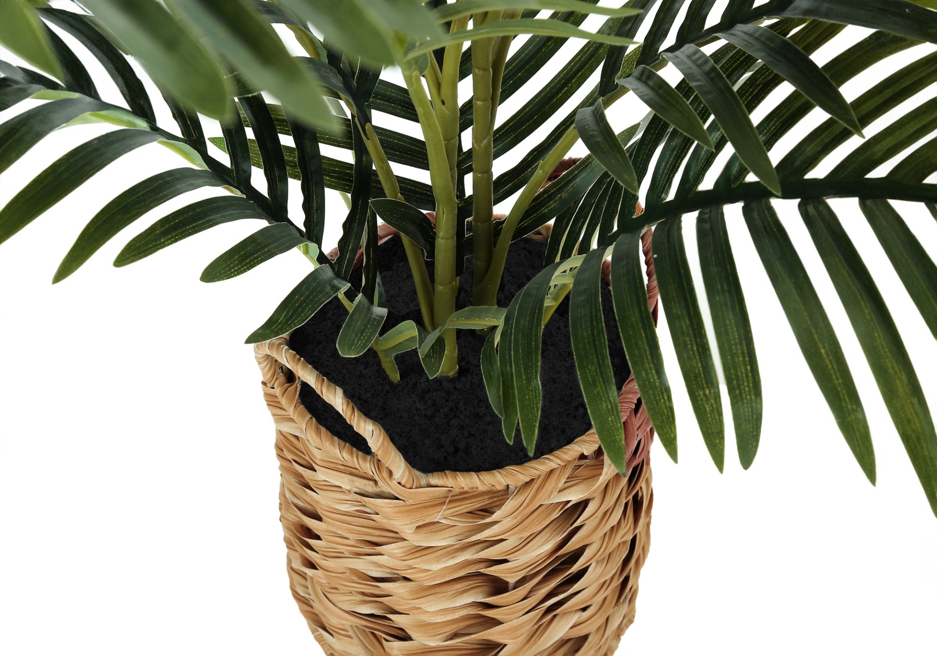 24" Tall, Artificial Plant, Palm, Indoor, Faux, Fake, Table, Floor, Greenery, Potted, Real Touch, Decorative - Green / Beige - Image 4
