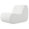 Curved Lounge Chair With Ottoman And High Resilience Foam - White - Image 6