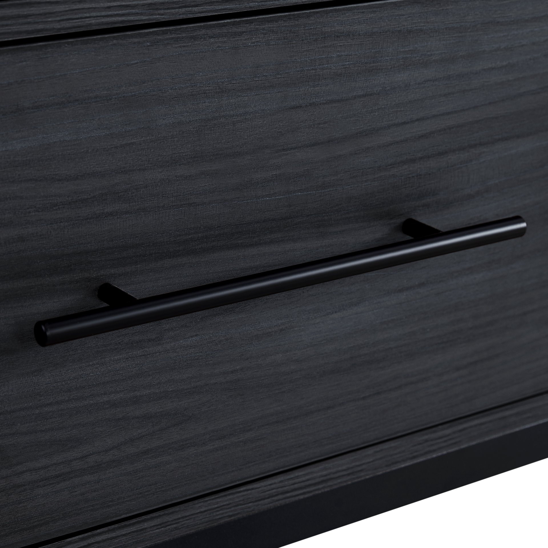 Modern Style Tall Display Cabinet With LED Lighting, Tempered Glass Door, 2 Drawers - Black - Image 19